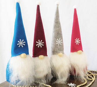 Іграшка декоративна Гном 28,5 см 5 кольорів Сірий