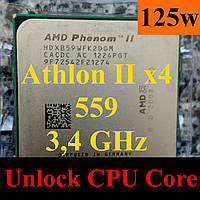 Процесори (б/у) AMD Athlon II X4 559 (Phenom II X4 965), 3,4ГГц, sAM3, Tray 955 945