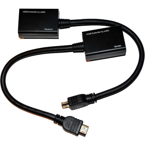 Подовжувач HDMI сигналу пасивний через 2 виті пари 2 CAT-5e/CAT-6e до 30m, ціна за пару.