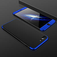 Чехол GKK 360 для Iphone 7 Plus / 8 Plus Бампер оригинальный без выреза black-blue