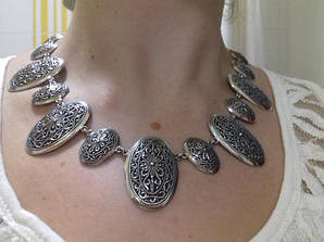 Срібна кольє без каменів 48 см