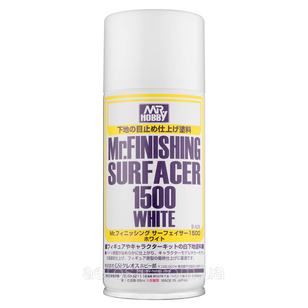 Mr.Finishing Surfacer 1500 White Spray, фото 1