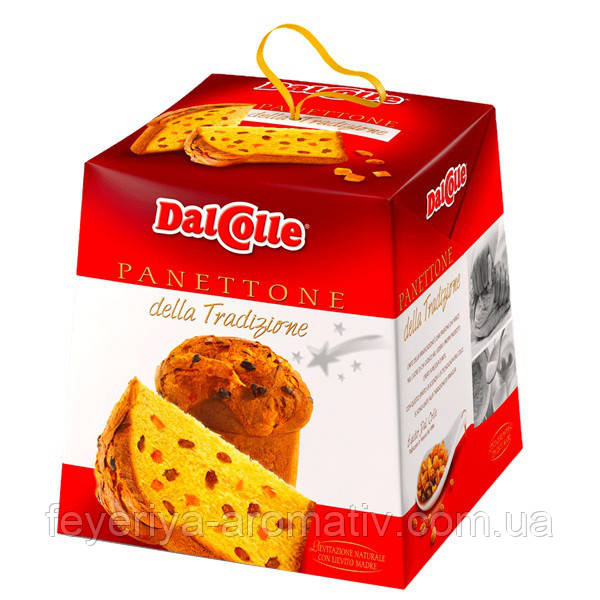 Бисквит панеттоне с изюмом DalColle Panettone della Tradizione, 750гр (Италия) - фото 1 - id-p842198620