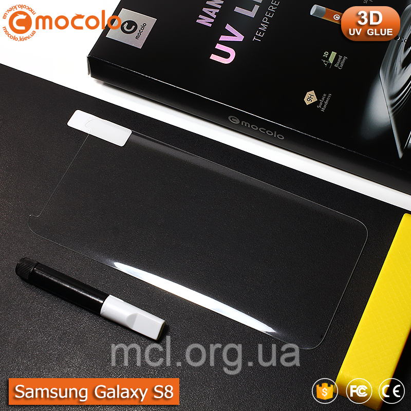 Захисне скло Mocolo Samsung Galaxy S8 Nano Optics UV Liquid Tempered Glass 3D (Clear)