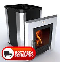 Піч-кам'янка для сауни та лазні Панорама Новаслав ПКС-02,04 (18, 26 м³) з виносом з панорамним склом 310х310 мм