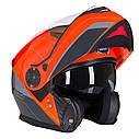 Шолом модуляр з окулярами GEON 950 TOUR сіро-жовтогарячий, фото 3