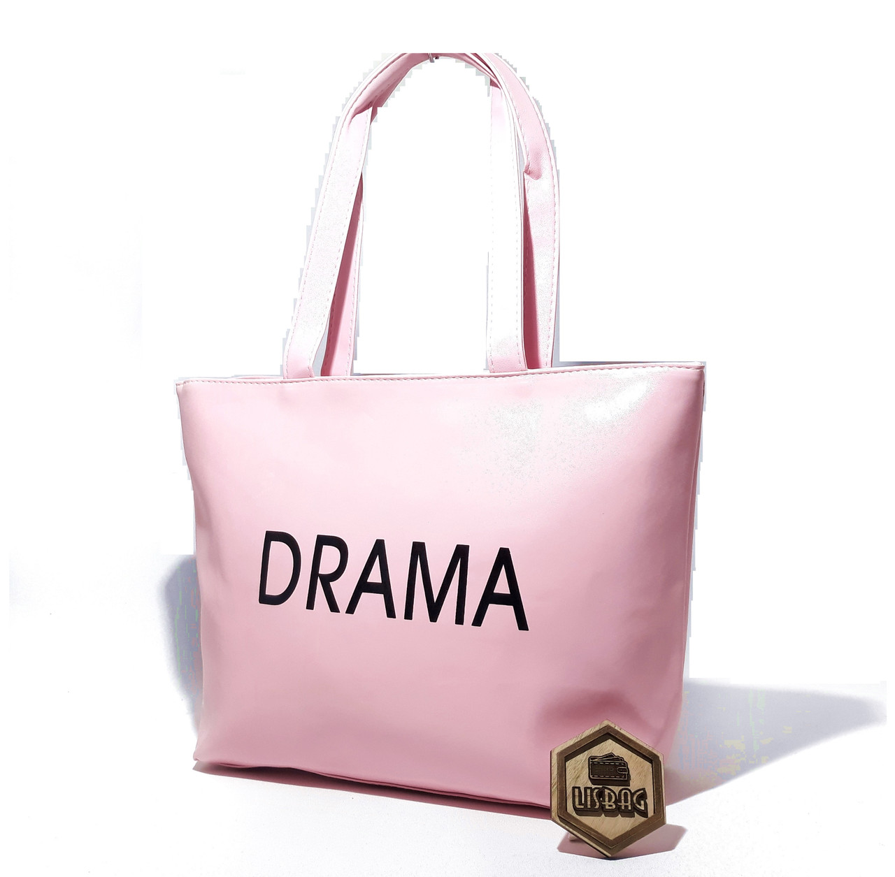 Яскрава молодіжна жіноча сумка тоут DRAMA великого розміру, Рожева новинка