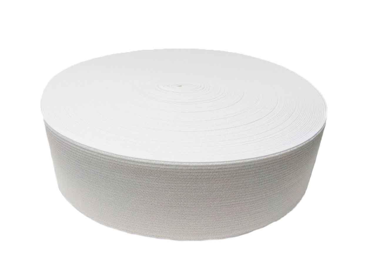 Гумка для одягу біла 5см/25м, фото 1