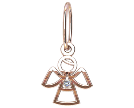 Ангел, Янгол, Янголятко, Кулон, Підвіс на браслет або ланцюжок, жіночий, срібло 925, золото 585/750