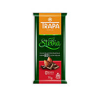 Черный шоколад Trapa Stevia 80%, 75г 20шт/ящ