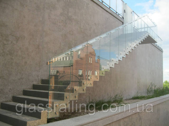Скляне огородження сходів Скляне огородження сходів