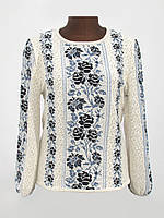 Вишиванка жіноча Троянди сині