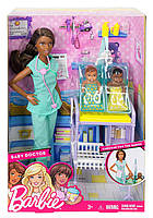 Barbie Baby Doctor Кукла барби детский доктор педиатр мулатка брюнетка