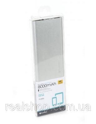 Акумулятор зовнішній USB Platinet 8000 mAh Silver Power Bank УМБ