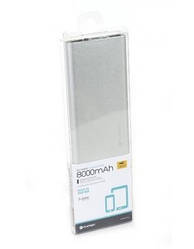 Акумулятор зовнішній USB Platinet 8000 mAh Silver Power Bank УМБ