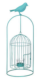 Виріб декоративне у вигляді клітки для птахів, комплект із 4-х шт. синій