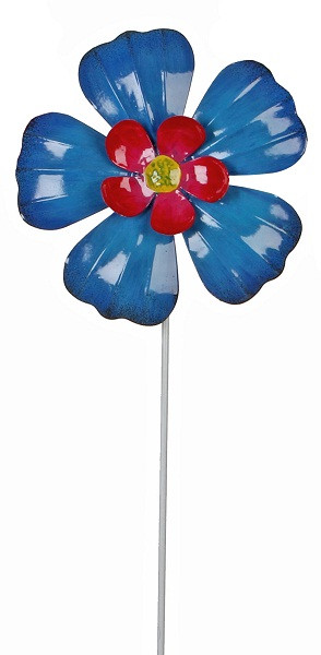 Фигурка декоративная садовая "Цветок", синий - фото 1 - id-p842818572