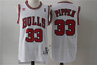 Белая мужская майка Adidas Chicago Bulls Pippen №33(Пиппен ) сезон NBA 1995-1996