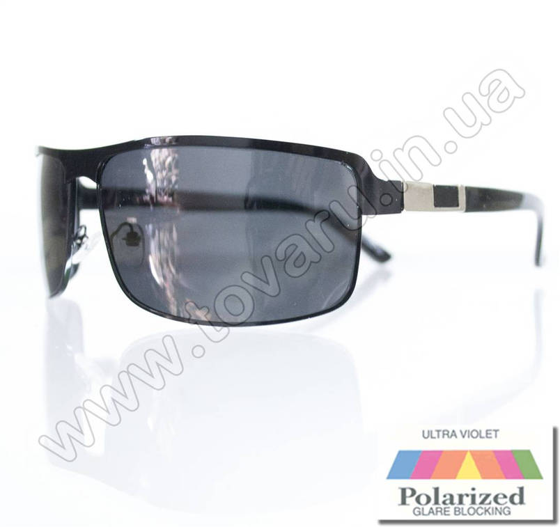 Окуляри чоловічі сонцезахисні поляризаційні - Чорні - 1660, фото 1