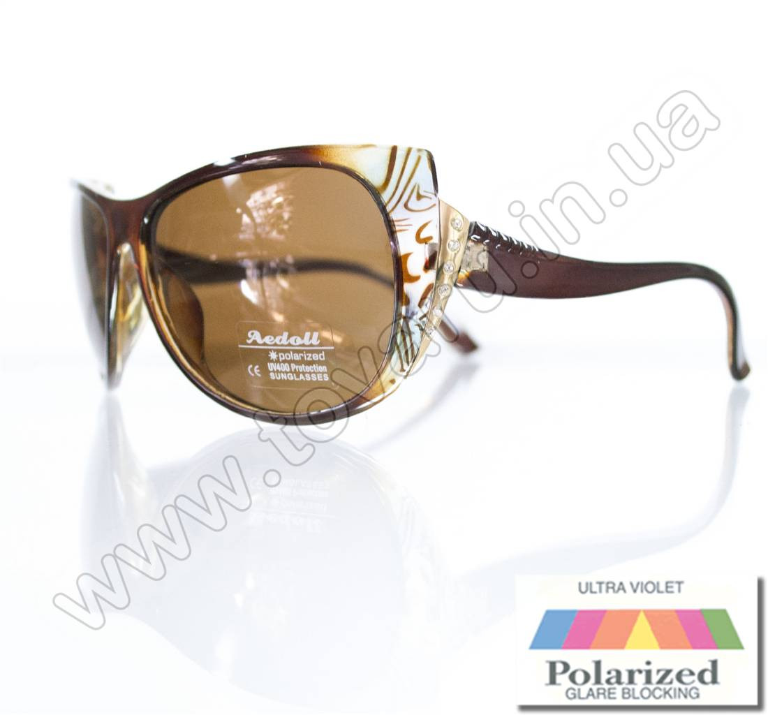 Окуляри жіночі сонцезахисні поляризаційні - Коричневі - P515