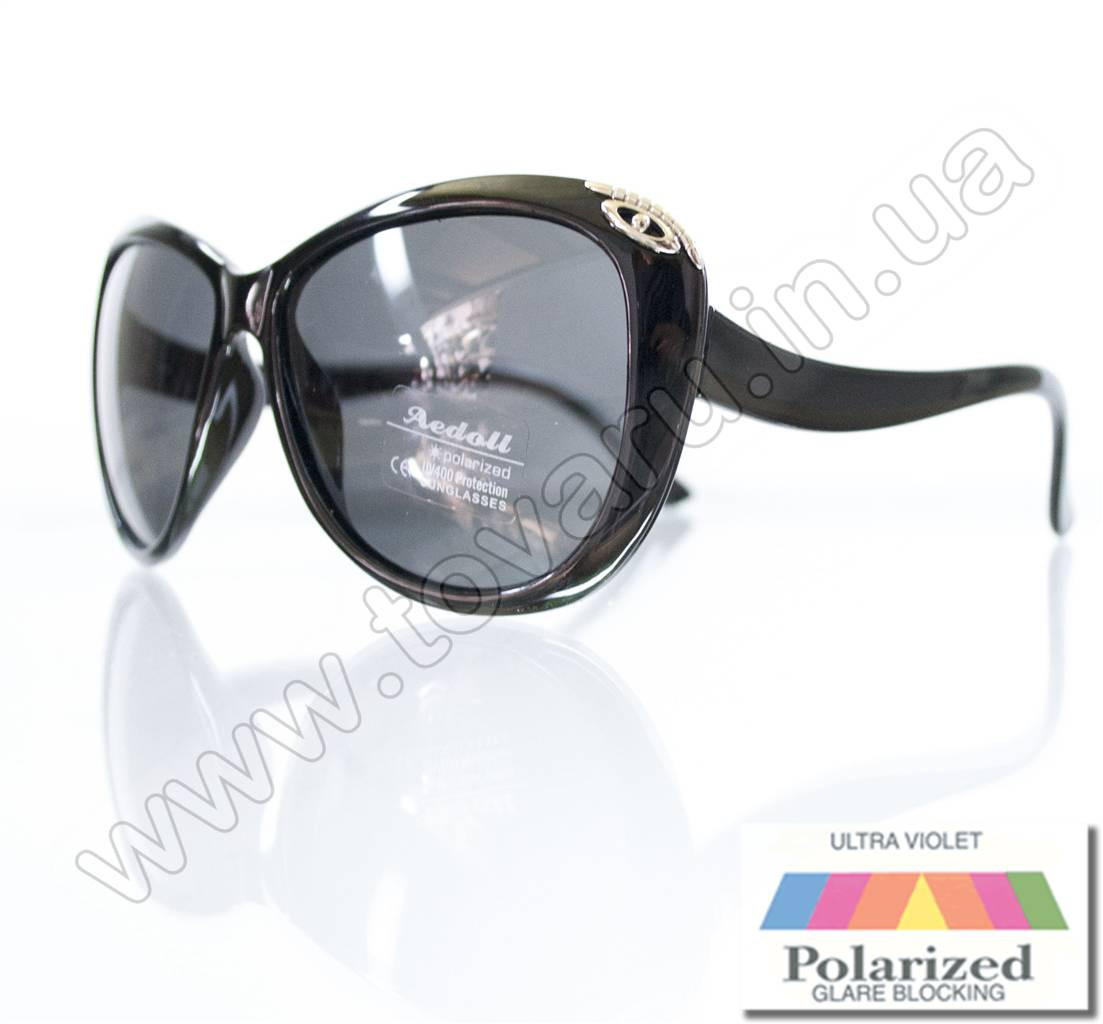 Окуляри жіночі сонцезахисні поляризаційні - Чорні - P521