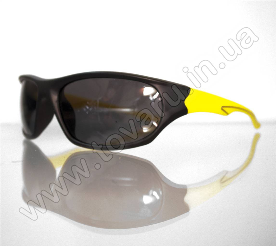 Очки мужские солнцезащитные спортивные - Черно-желтые - 2036 - фото 1 - id-p73372450