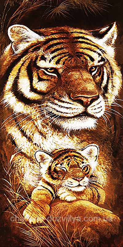 Набор алмазной вышивки (мозаики) триптих "Мамина любовь. Тигры" часть 3 - фото 1 - id-p58677112