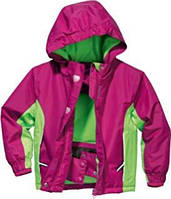 Куртка лижна для дівчинки Lupilu (розмір 98-104) вишнева з зеленим