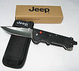 Ніж складаний рятувальний Jeep 008, 440, стропоріз, склобій, ліхтарик, фото 7