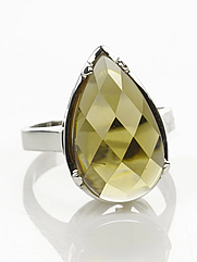 Каблучка срібна з султанітом Т-3491