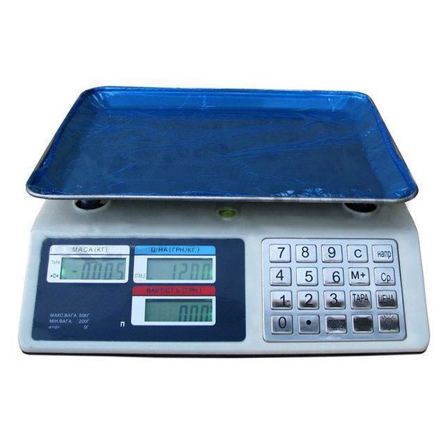 Весы торговые электронные ВІТЕК до 50 кг Metall Button - фото 1 - id-p843099882