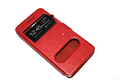 Шкіряний чохол-книжка для Samsung Galaxy A5 A500 червоний