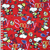 Мікровельвет червоний Snoopy ш.110