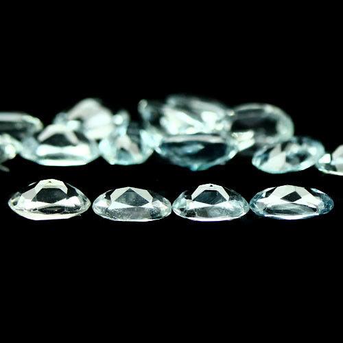 2.74кт. Природний аквамарин 15 шт. 5х3, фото 1