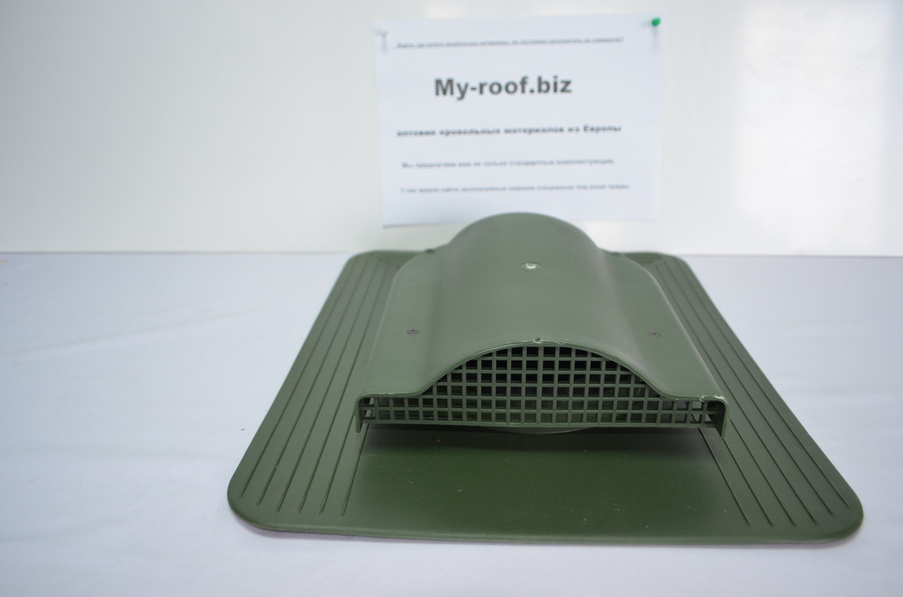 Кровільний аератор KronoPlast WP 1-5 RAL 6020 Зелений під покрівельне покриття