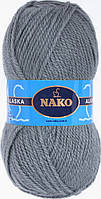 Nako ALASKA (Аляска) № 7116 сірий (Напіввовняна пряжа, нитки для в'язання)