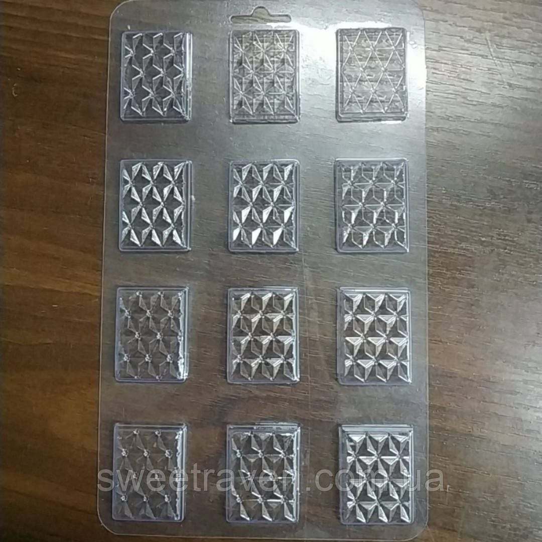 Пластикова форма для шоколаду маленькі плитки, фото 1