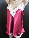 Атласні піжами з гіпюром., фото 3