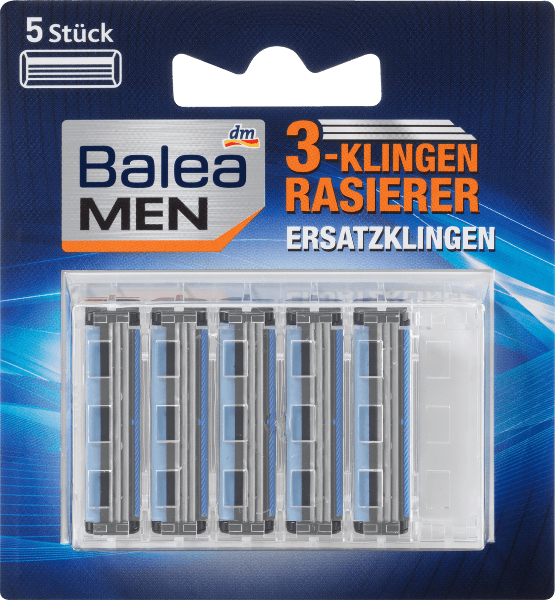 Змінні леза для верстата Balea men 3-Klingen Rasierklingen, 5 шт., фото 1