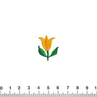 Термоаплікації Тюльпан 25х25мм жовтий (50103.007)