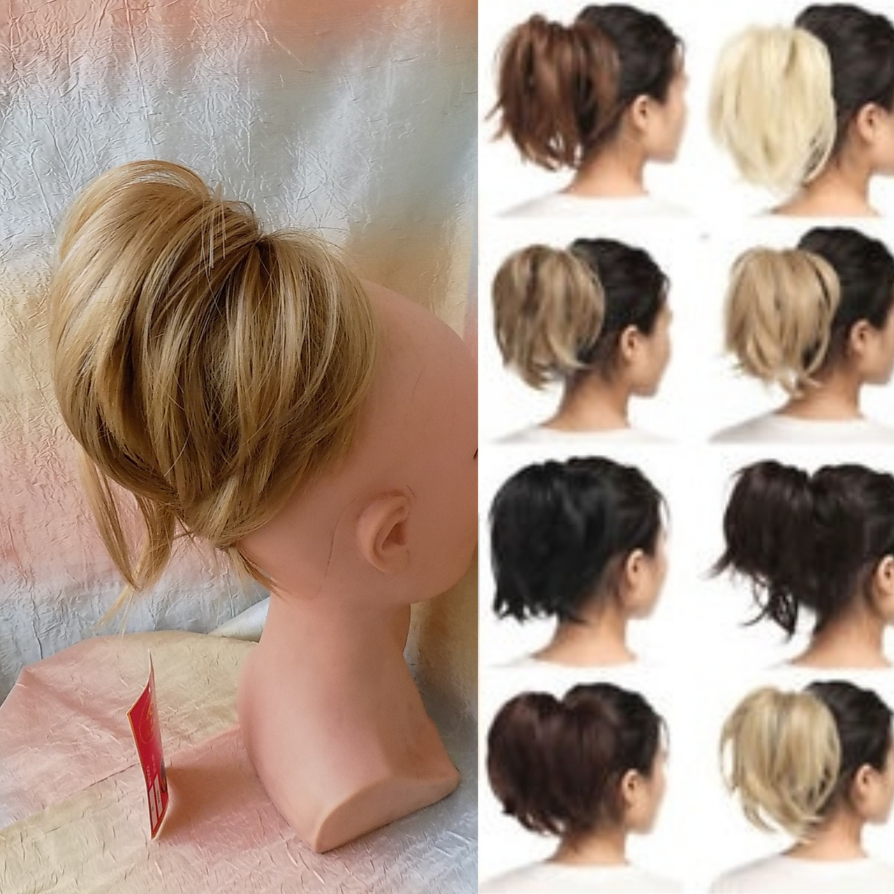 Хвіст короткий "рожки" з термоволосся на крабі пісочний 6154Аt -15, фото 1