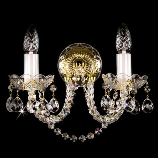 Чеське кришталеве бра на 2 лампочки, виробник Artglass серії Карін 2