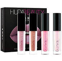 Набір рідких мініпомад для губ HUDA BEAUTY Matte and Strobe Minis Lip Set 4 в 1 / Medusa