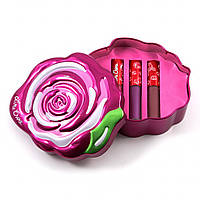 Набір рідких помад Lime Crime Velve-Tin (Fuchsia Rose) 3 в 1 / ПОТЕРТОСТІ НА УПАКОВЦІ /