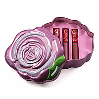 Набор жидких помад Lime Crime Velve-Tin (Pink Rose) 3 в 1 / ПОТЕРТОСТИ НА УПАКОВКЕ /