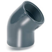 Коліно 45° PVC D.20х1/2" з внутр. різь. 25x3/4"