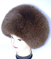 Зимова жіноча шапка з хутра песця