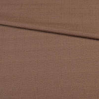 Льон костюмний з дрібними штрихами коричневий ш.145