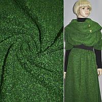 Лоден букле крупное пальтовый меланж зелено-черный, ш.150 (12710.086)