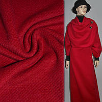 Пальтовая ткань с ворсом стриженым диагональ красная, ш.150 (13029.001)